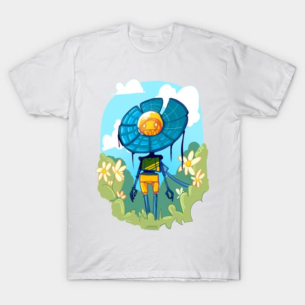 Flower Robot T-Shirt by AshenShop